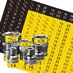 180pcs Tool Classification Label Stickers Set, Warning Mark Socket Tube Identifier Labels, Durable & Versatile Organization Solution