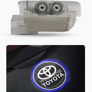 2Pcs for toyota Dual-lens dynamic Car Door Lights Logo Projector Never Fade HD LED Door Welcome Projector Lights .Car Welcome Light. Door Light Projector