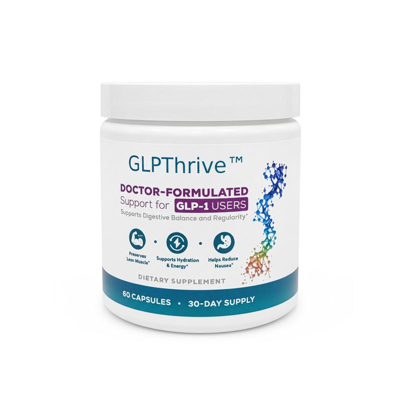GLPthrive Daily Nutrition & Energy Support - Doctor-Formulated Supplement for Hydration & Vitality - 60 Capsules 30-Day Supply