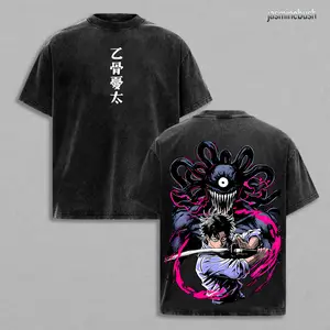 Yuta Okkotsu Tee Washed – Jujutsu Kaisen Execution × Culling Game Prelude Movie Edition Vintage Oversized Heavy Cotton Double Printed Anime Manga T-Shirt, Retro Unisex Streetwear Graphic Top, Next Strongest Sorcerer Editio