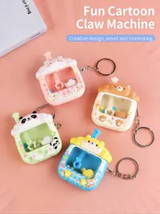 Adorable Cartoon Mini Grabbing Machine Keychain, Cute Charms Keychain, Available in Cat, Panda, Bear, Blue Chihuahua, Perfect for Students and Kids