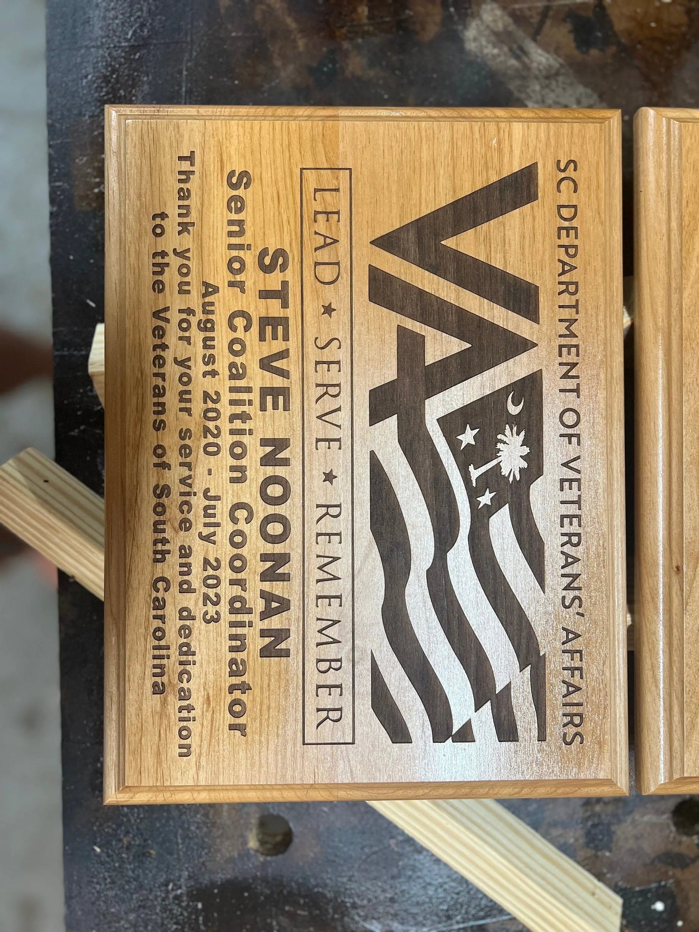 Custom Plaque with custom engraved image and text promotion/retirement/work gift/employee/wood plaque/award