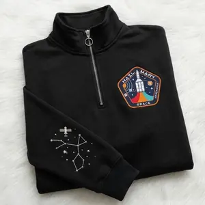 Embroidered Project Hail Mary Grace Quarter Zip, Rockey Amaze Amaze Amaze Sweatshirt, Astronomy Sci-Fi Fantasy Bookish Shirt, Gift For Book Lovers