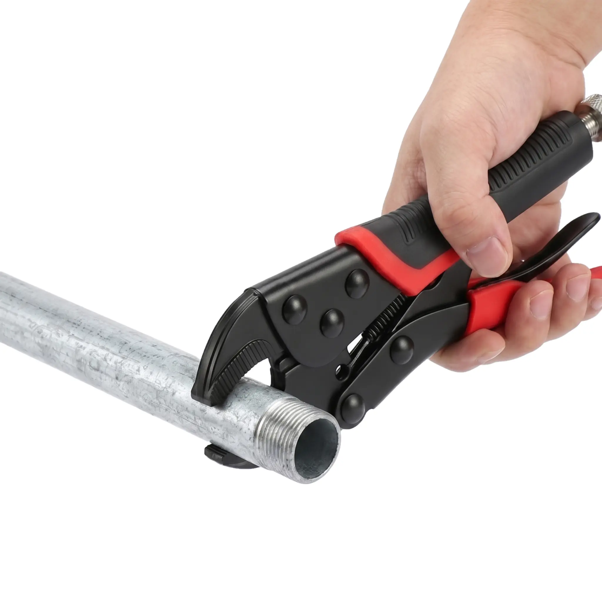 Curved Jaw Locking Pliers, Heavy Duty Adjustable Vice Grips with Anti-Slip Rubber Handle, Multi-Purpose Welding Clamp for Repair & Woodworking