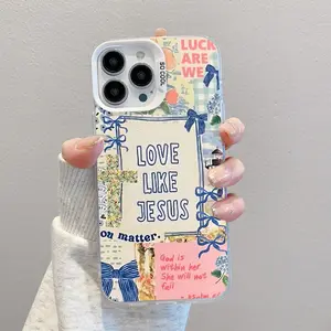 TPU Case for iPhone 16 Pro Max 15 Plus 14 13 12 11 XR XS Faith text Aesthetic, Trendy, Pattern Phone Cover  case