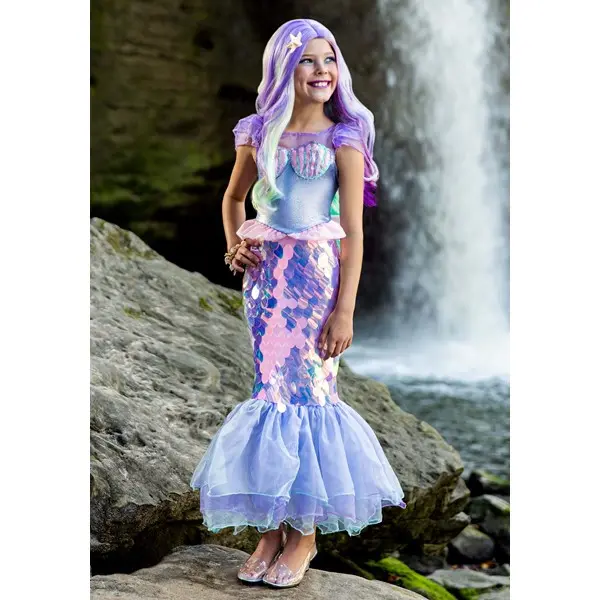 Girls Sparkling Mermaid Costume, Scales