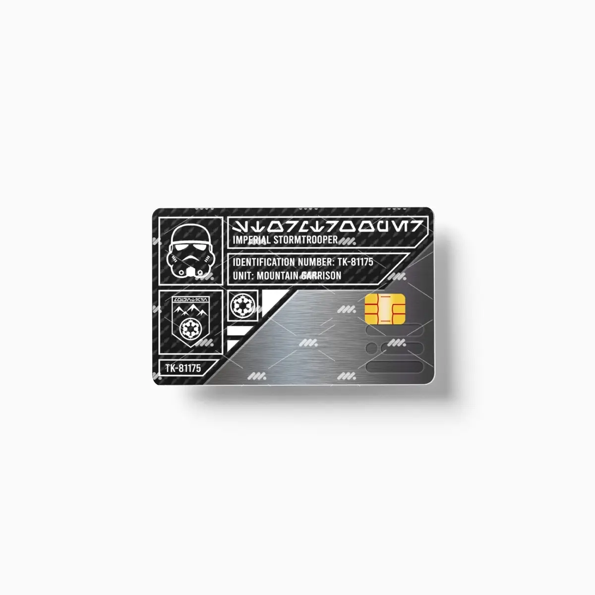Storm trooper inspired  Credit Ebt Skin Cover - Sleek & Stylish Protection for Your Cards