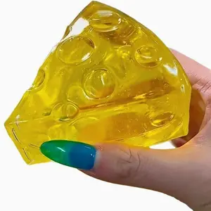 Squishy Honey Cheese Square Fidgets Toys Super Soft Mochi Cheese Squeeze Toy Funny Anti-stress Sensory Toy Adults Fun Gifts Anxiety Relief Products
