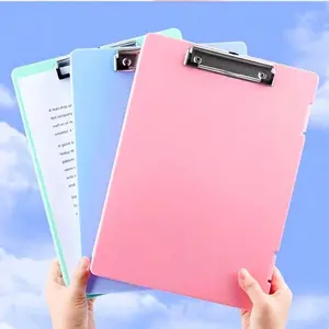 2pc  Pink A4 Writing Board, Plastic Clipboard,Poster Drawing Paper Clip, Multi-Functional Vertical Board Clip A4 Folder Storage Box Clip Students Special Test Paper Storage And Sorting Device Large Capacity File Folder Subject Classification