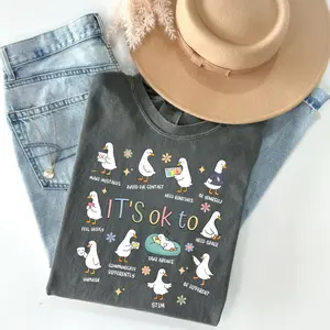 It’s Ok To Be Different Autism Goose Shirt, Autism Acceptance Comfort Colors Shirt, Special Education Teacher Tee, Neurodiversity Shirt