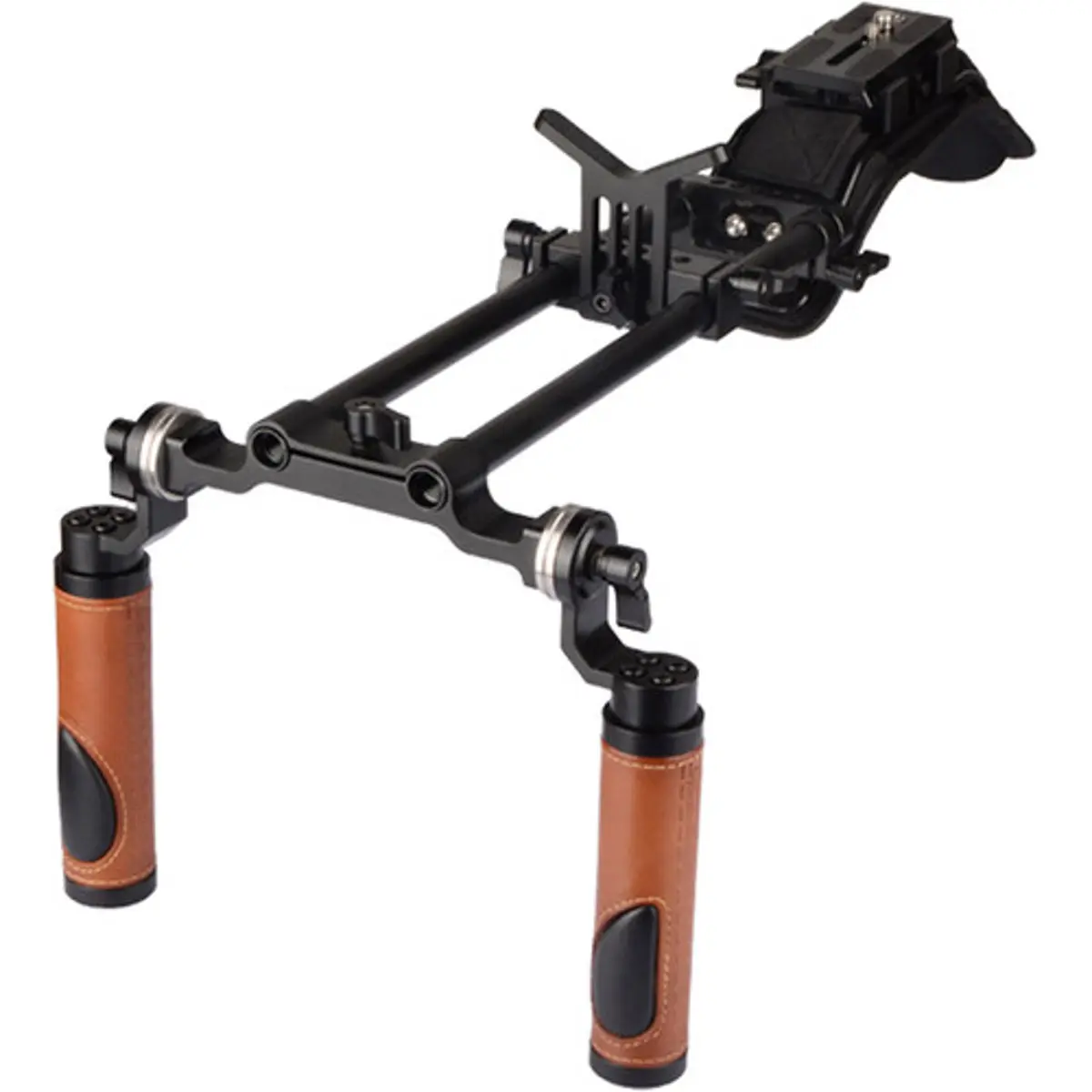 CAMVATE Camera Shoulder Mount Rig with Manfrotto QR Base Plate, ARRI Rosette Dual Handgrip, Adjustable Handheld Stabilizer Camera Accessories