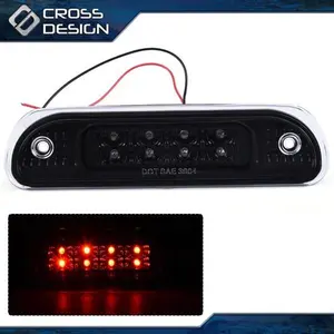 CROSSDESIGN Third 3rd Brake Light  LED Tail Lamp Fit For 99-04 Grand Cherokee  Black/Clear