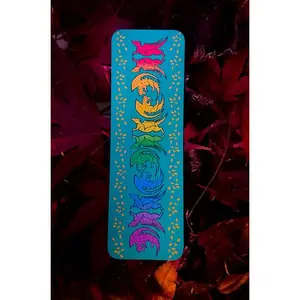 Colorful Rainbow Dragon TTRPG Original Bookmark