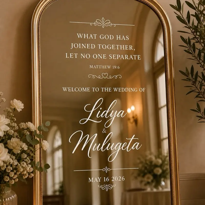 Christian Wedding Welcome Sign | Vinyl Decal Sticker | Welcome Sign Wedding | Vinyl Sticker Decal | Customized Wedding Vinyl Decal | Wedding