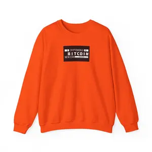 Crypto World Bitcoin Sweatshirt, Unisex Crewneck for Tech Lovers, Casual Wear, Gift for Crypto Enthusiasts, Bitcoin Merch, Unique Fashion