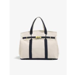Canvas Tote Bag for Women 2025 New Arrival Luxurious Niche Design Color-Blocked Handbag Spacious Commuter Tote Versatile Everyday Bag