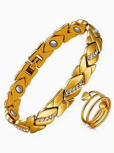 Copper Magnetic Bracelets for Women, 99.9% Solid Copper Adjustable Bracelet with Sizing Tool, Ideal Holiday Gift