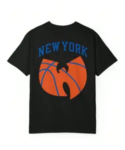 New York Uni Garment-Dyed T-Shirt, New York Basketball Shirt, Vintage Graphic Tee, Knicks Fan Gift