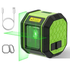 Level   Self Leveling Green Cross Line 100ft Accurate Tool For Diy Construction & Decoration Indoor Projects Built-in Li-ion Longer Working Time