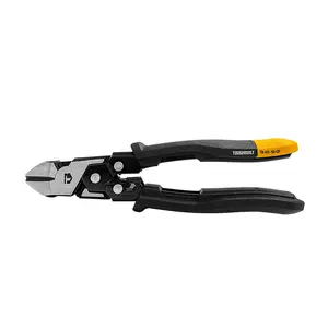 TOUGHBUILT 7 Inch Heavy-Duty Cable Cutting Pliers with Resilient Spring, Chromium Vanadium Steel Construction, Ergonomic Design for Industrial Use TB-H3-30-CP