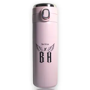 LED Temperature Display Smart Flask Water Bottle (PNK)