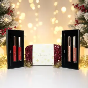 The Winter Collection Bundle With FREE Bag Featuring Lip Trios in Festive Red and Nude Shades