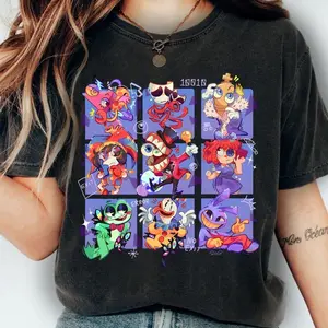The Amazing Digital Circus T-shirt, TADC Characters Sweatshirt, Circus Fan Gift, Circus Theme Hoodie, Anime Gift Birthday for Boy Girl
