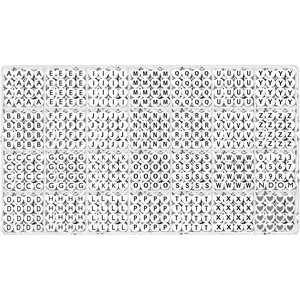 Alphabet Beads A-Z 1200+Pcs Letter Beads,  4x7mm Round Letter Beads Kits,Black Digit and Colorful Smile Beads for Bracelets Necklaces DIY  Making (Black,1200+PCS)