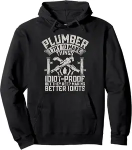 Funny Plumber Craftsman Plumbing Handyman Men Plumber Pullover Hoodie