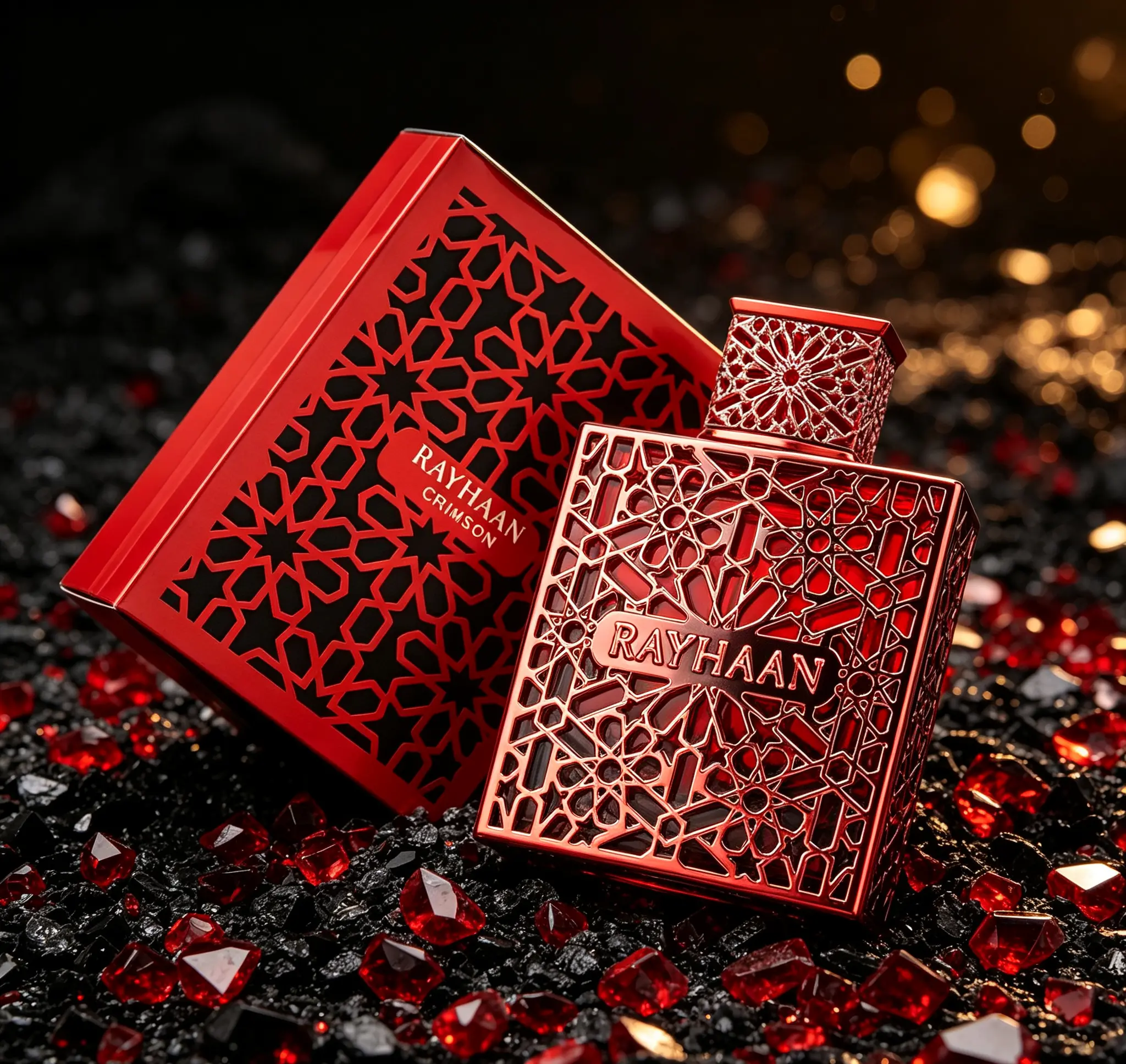 Rayhaan Crimson Unisex Eau de Parfum Spray 3.4oz / 100ml | Captivating All-Gender Fragrance, Long Lasting Versatile Scent for Daily Wear, Dates, Parties and Travel