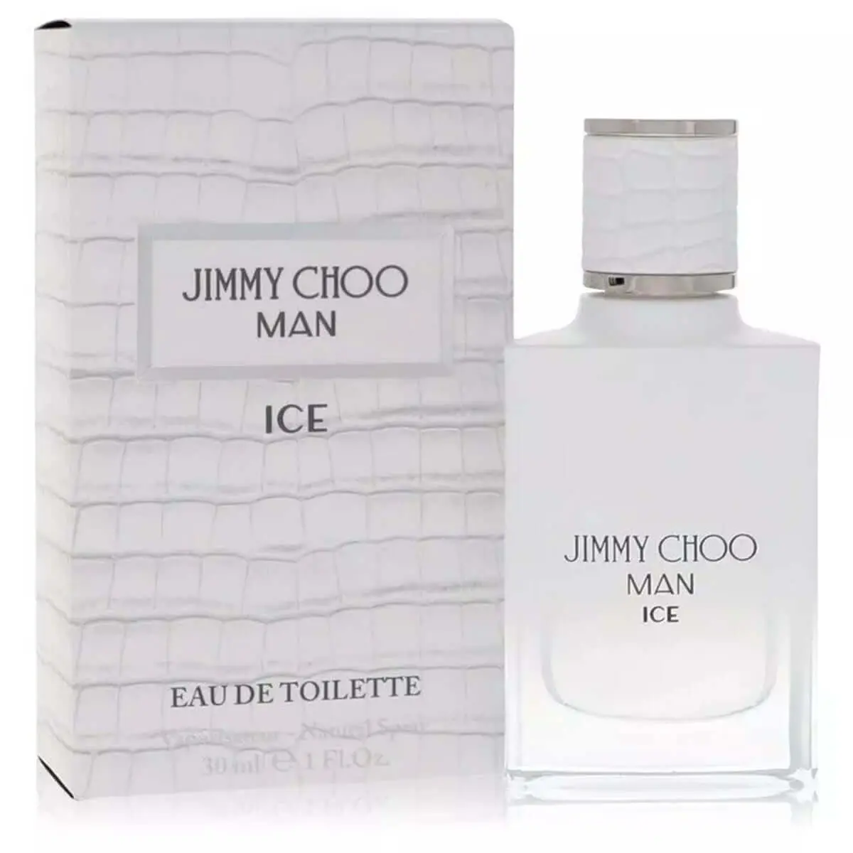 JIMMY CHOO Man Ice Eau de Toilette for Men, Aromatic Wood and Citrus Fragrance with a Bergamot Burst, Musk & Cedar Notes, 1.0 fl oz, Fresh, Liquid, Dramatic Closure, Intense Heart