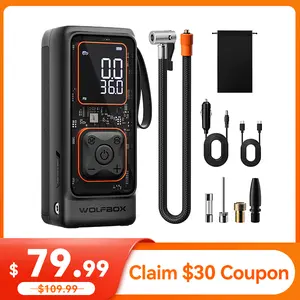 WOLFBOX MegaFlow 24 Tire Inflator 12000mAh Portable Air Compressor with 58LPM Air Flow & 150PSI Pressure Gauge for Car Tires  TikTokShopHolidayHaul