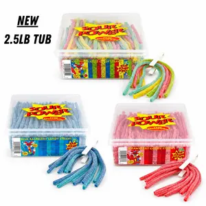 NEW Sour Power Straws - 2.5LB TUB - 3 Flavors to Choose - Strawberry - Blueberry - Sortz (Quattro)