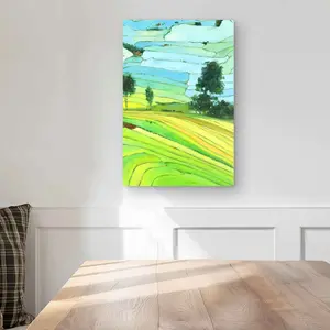 Begin Home Decor C1MP1218EJCUEE 12 x 18 in. Rice Fields of Vietnam Wall Art - Asian Places Metal Print Decor