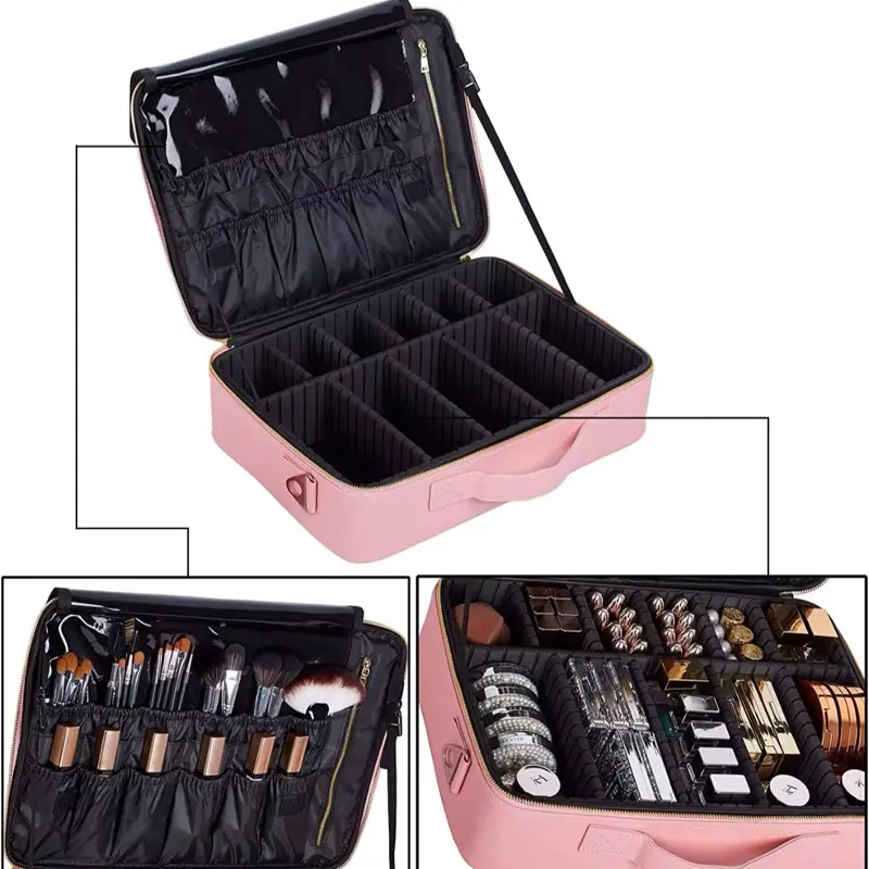 1160- Maleta para Maquillaje - Pink Makeup Case