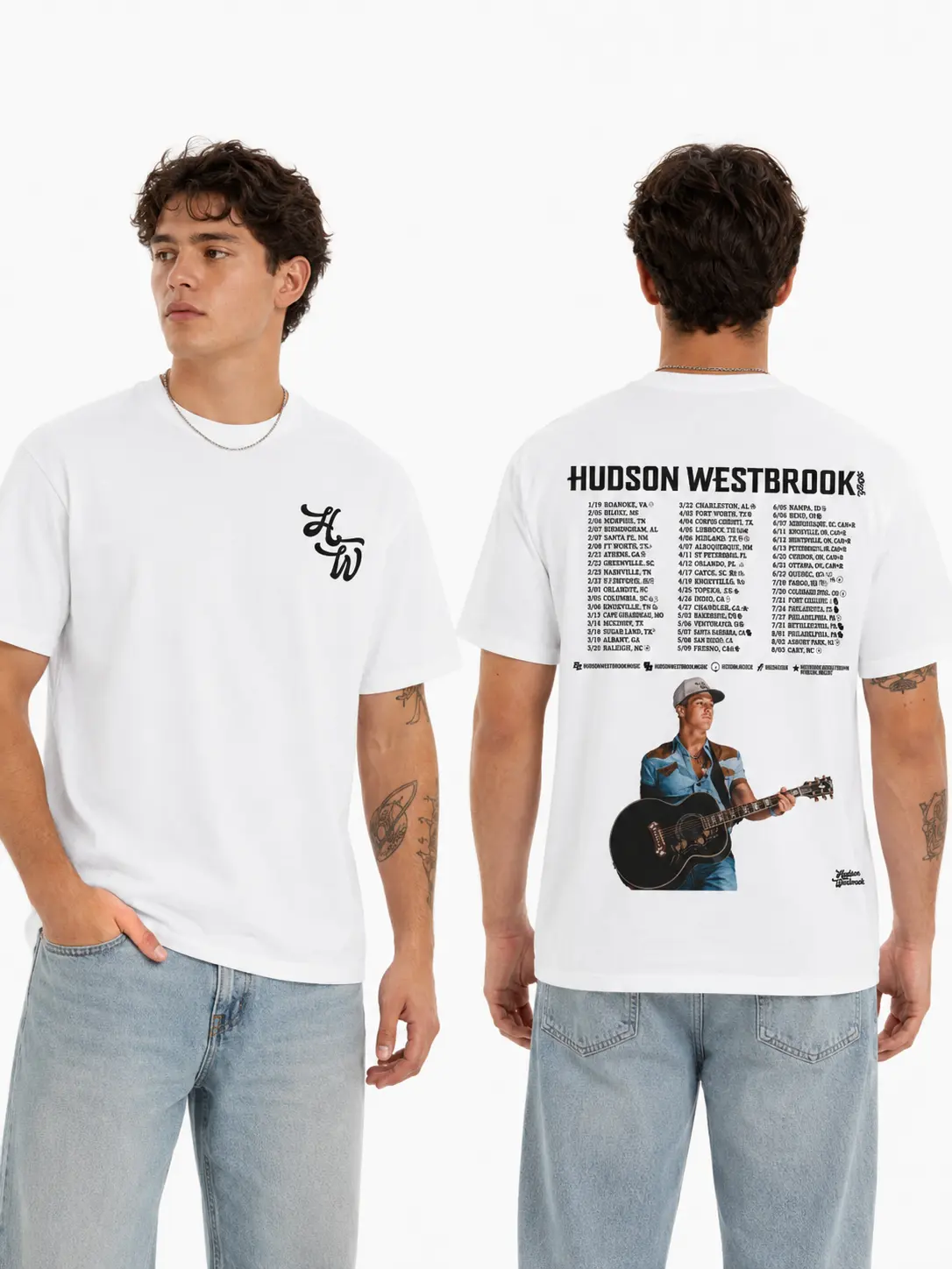 Hudson Westbrook 2026 Tour Shirt – Country Concert Graphic Shirt, Tour Dates Back Print, Fan Gift Men’s & Women’s Top