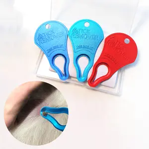 XuanShiTangMen 3-Pack Compact Portable Tick Remover Tool - Tick Key for Pets, Efficient Secure Extraction, Essential Outdoor Pet Healthcare Gear, Portable Pack