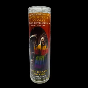 Veladora preparada Santa muerte 7 colores Candles Decor Ornaments Decoration