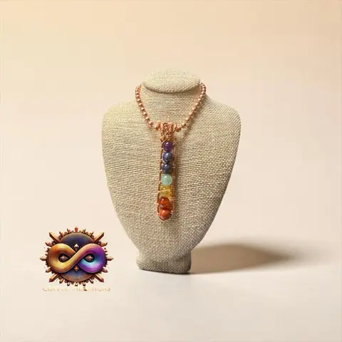 Juma Copper King Chakra Stack 24" Copper Necklace