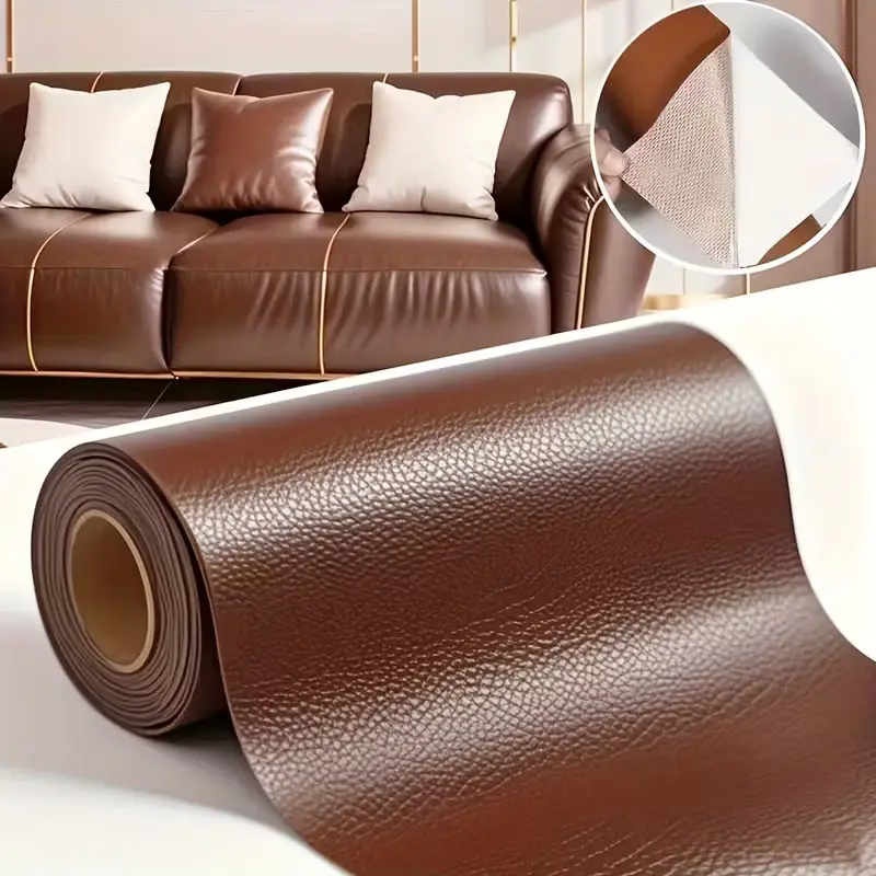 20x54in Self-Adhesive Leather Repair Patch Waterproof PU Leatherette Sticker for Car Seats Sofa Couch Chair