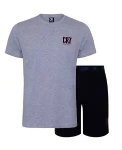CR7 Men's Loungewear Set- Shorts, Short Sleeve with Gift Box