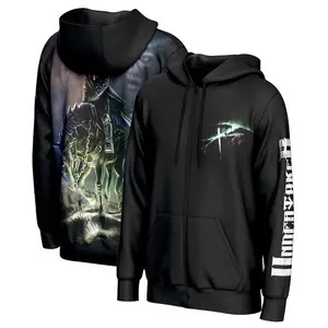 The Undertaker Black Symbol Hoodie, WWE Full Zip Wrestling Jacket, Gothic Phenom Legend Streetwear, Deadman Era Collector Gift, Dark Aesthetic