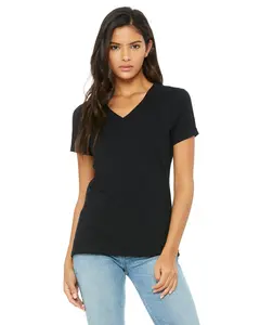 Bella + Canvas Ladies' Relaxed Triblend V-Neck T-Shirt Fabric Top