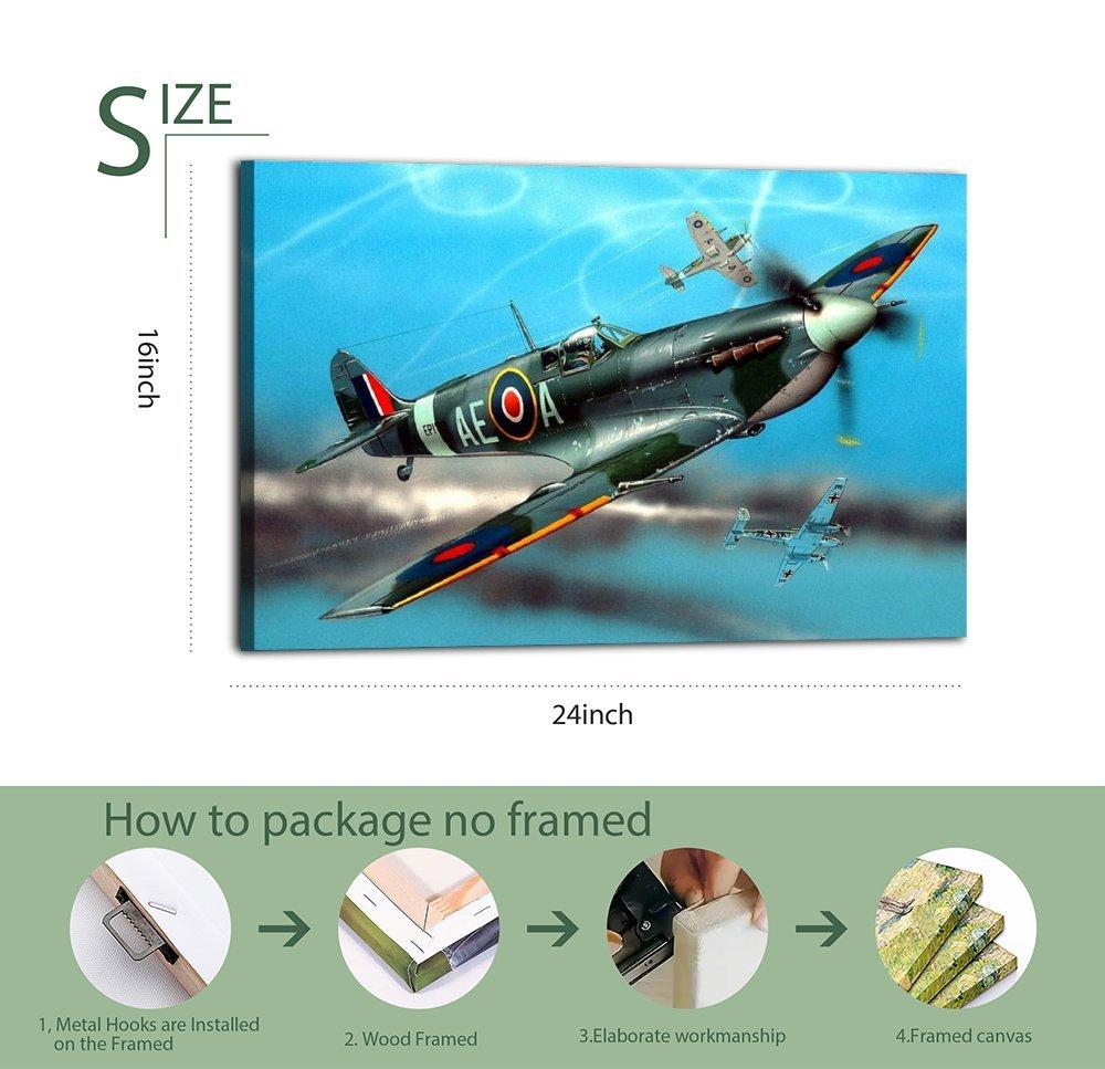 Military Fighter Poster Supermarine Spitfire Poster Decorative Painting Canvas Wall Art Picture Print Modern Family Bedroom Decor
