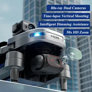 Drone With Brushless Motor, GPS Positioning, 4K Dual Cameras, Optical Flow Hovering, Real-time Image Transmission, Obstacle Avoidance, Trajectory Flight, Surround Flight, One Key/Low Battery Return, Headless Mode, Speed Control Mode