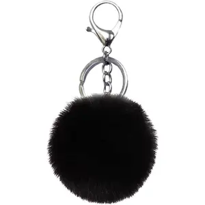 Pom Pom Keychain Artificial Fur Ball Keychains Fluffy Tote Pendant Car Bag Charm