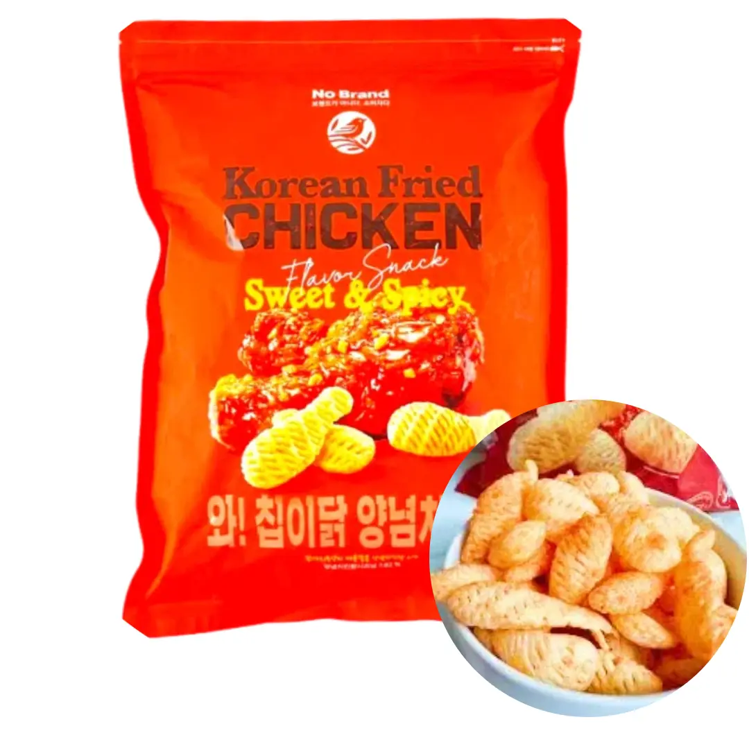 No Brand Korean Fried Chicken Sweet & Spicy Flavor Chips,10.58 oz Crunchy Crispy Snack Puffs Family size No Brand Korean Fried Chicken Sweet & Spicy Flavor Chips,10.58 oz Crunchy Crispy Snack Puffs Family size