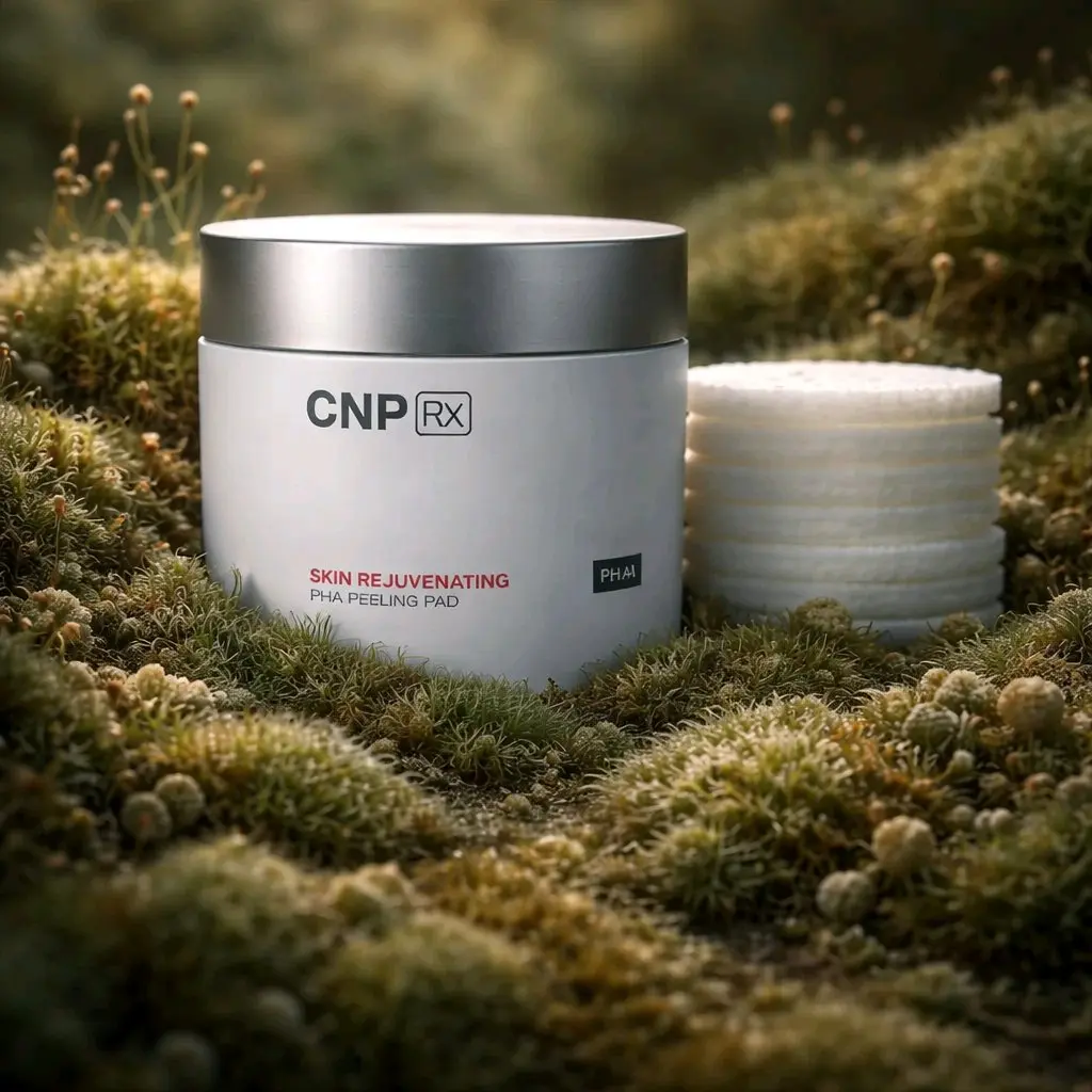 CNP Laboratory – PHA EX Peeling Pad Special Set 60 Pads + 10 Bonus Pads.  Gentle exfoliating pads for clean, smooth, and hydrated skin.