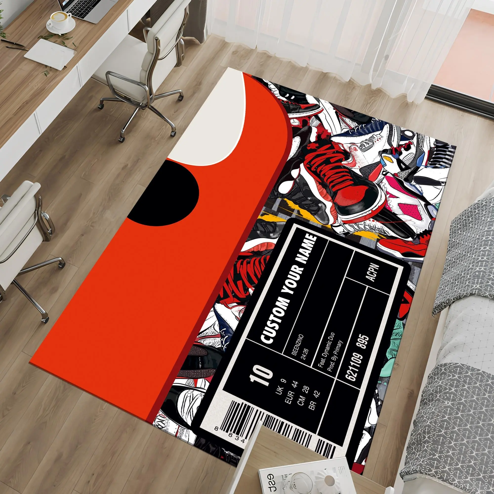 Shoes Box, Sneakers Shoes Rug, Custom Rug, Personalized Rug, Street Cool Rug, Sneakers Decor Rug, Sneaker Art, Fashion Street Rug, Area Rugs