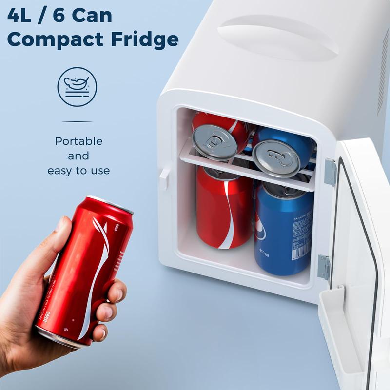 Electactic Compact Refrigerator, Skincare Fridge With Dimmable LED Light Mirror,4L 12oz Capacity, Portable Small Refrigerator for Cosmetics, Skin Care and Food , Ideal for Bedroom, Car, Office & Dorm,100% Freon-Free & Eco Friendly,Black&White. Electactic Compact Refrigerator, Skincare Fridge With Dimmable LED Light Mirror,4L 12oz Capacity, Portable Small Refrigerator for Cosmetics, Skin Care and Food , Ideal for Bedroom, Car, Office & Dorm,100% Freon-Free & Eco Friendly,Black&White.